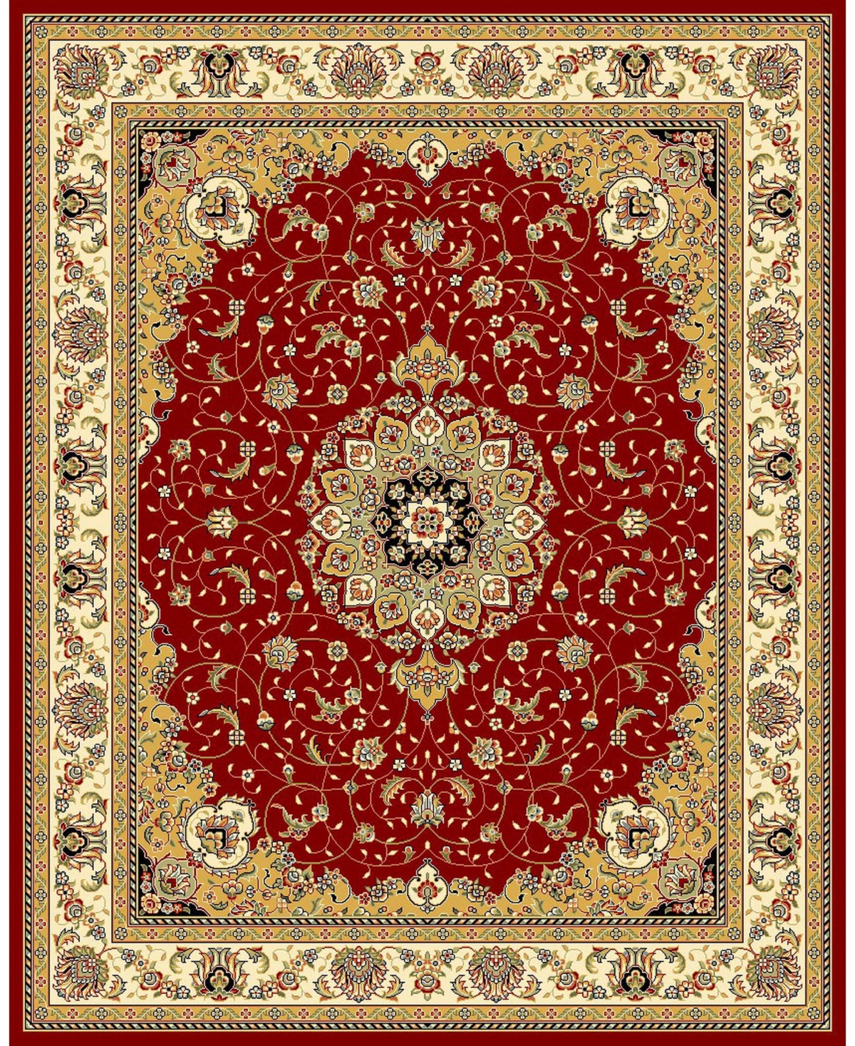 Safavieh Lyndhurst Red and Ivory 9' x 12' Area Rug - Red Group