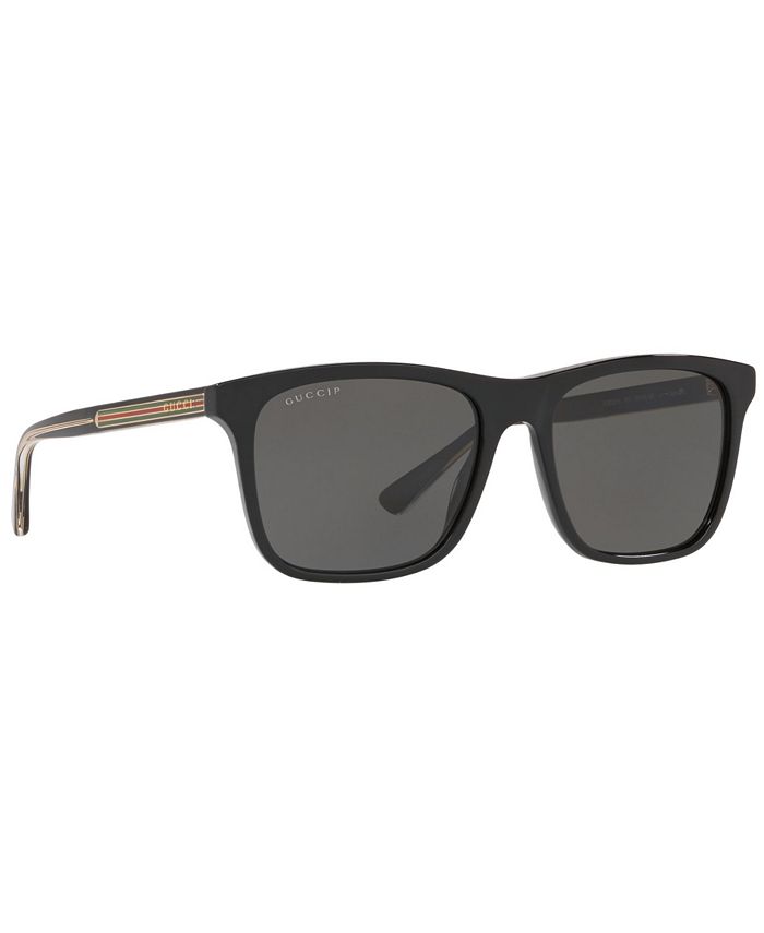 Gucci Men's Polarized Sunglasses, GG0381S 57 - Macy's