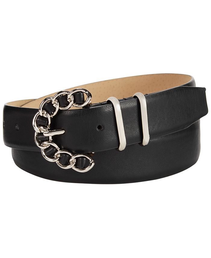 Steve Madden Chain-Buckle Plus-Size Belt - Macy's