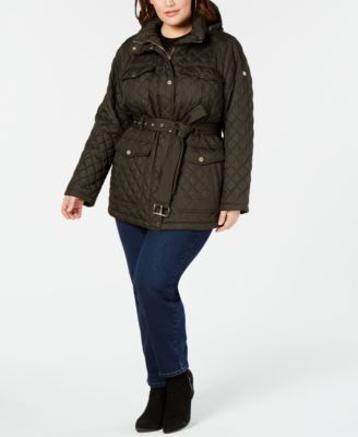 michael kors plus size quilted jacket