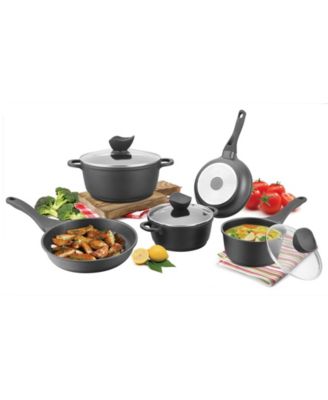 Culinary Edge 8 Piece Ceramic Nonstick Die Cast Aluminum Cookware Set ...