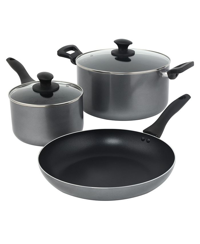 Culinary Edge 5 Piece Nonstick Cookware Set 3QT Saucepan, 8QT Stock