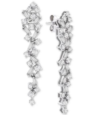 Wrapped in Love - Diamond Scatter Drop Earrings (1 ct. t.w.) in 14k White Gold