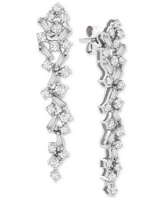 Wrapped in Love Diamond Scatter Drop Earrings (1 ct. t.w.) in 14k White ...