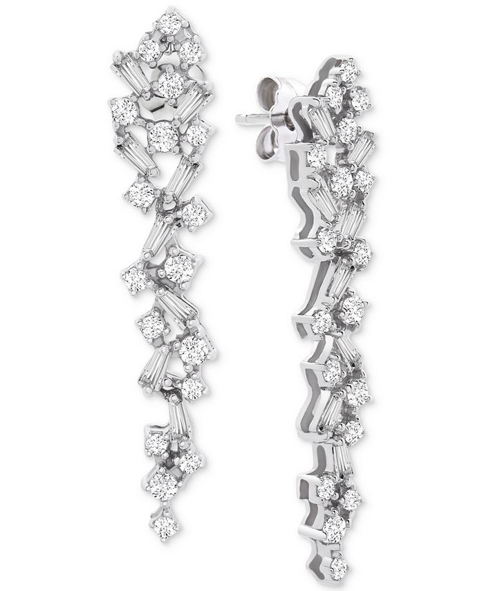 Wrapped in Love - Diamond Scatter Drop Earrings (1 ct. t.w.) in 14k White Gold