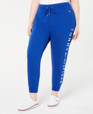 Tommy Hilfiger Women's Sport Jogger Pants Fitness Running Blue Size Large