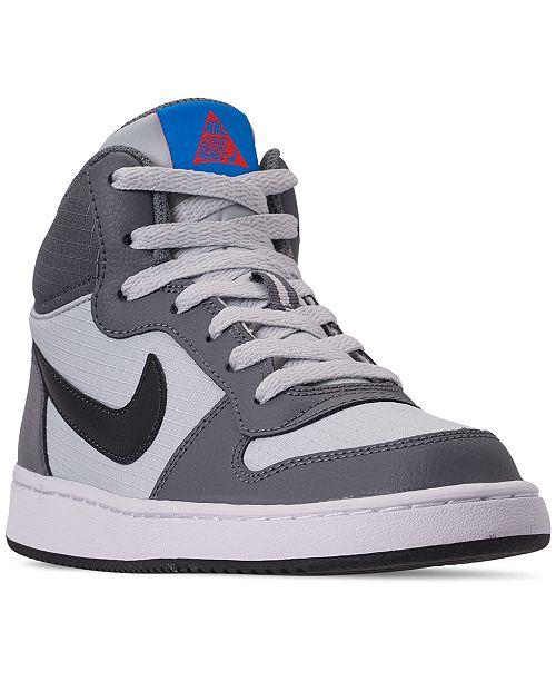 Nike Boys Court Borough Mid Premium Casual Sneakers From Finish