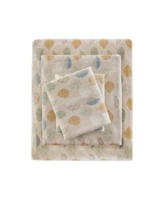 Novelty Printed Cotton Flannel 3-Pc. Sheet Set, Twin