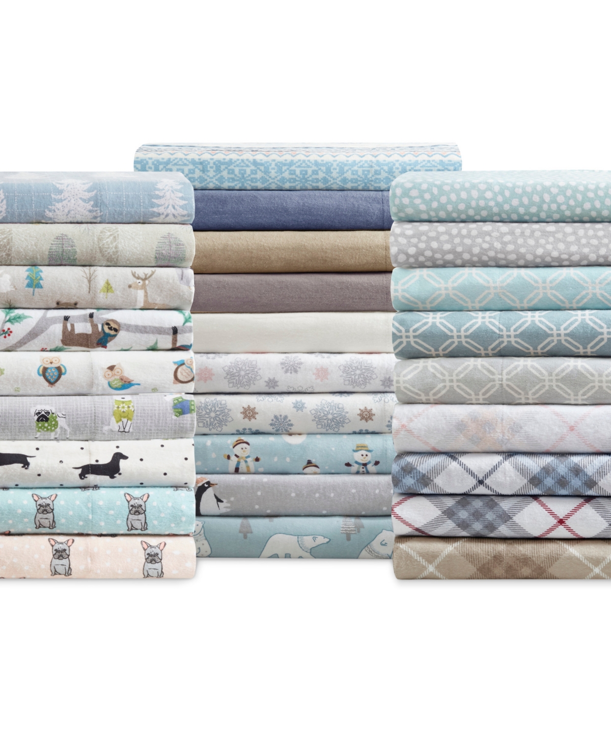 True North by Sleep Philosophy Novelty Printed Cotton Flannel 4-Pc. Sheet Set,