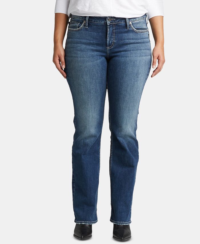 Silver Jeans Co. Plus Size Suki Slim Boot-Cut Jeans - Macy's