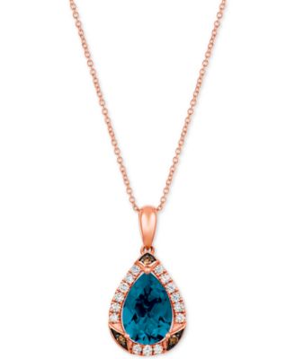 oceanic blue topaz necklace