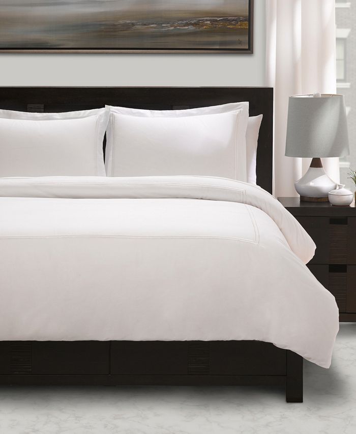 Ella Jayne 100 Cotton Percale 3 Piece Duvet Set with Satin Stitching