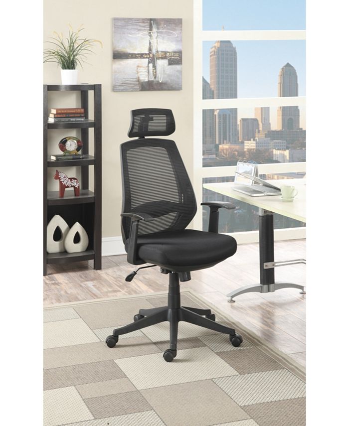 Benzara Highly Efficient Leatherette Office Chair Macys