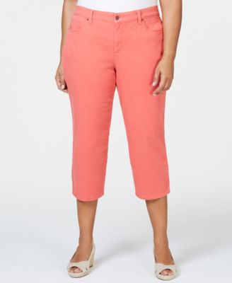 Charter Club - Plus Size Tummy Control Capri Pants, Created for Macy's
