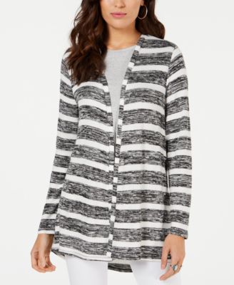 Style & Co - Striped High-Low Cardigan