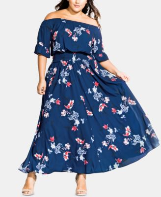 City Chic - Plus Size Lotus Love Maxi Dress