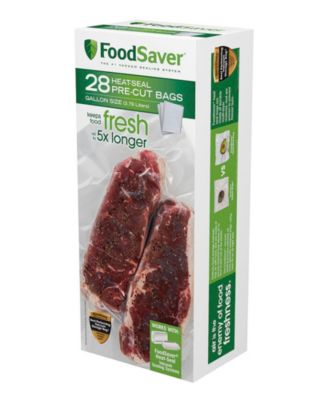 Crock-Pot - FoodSaver 1-Gallon Pre-Cut Vacuum Seal Bags with BPA-Free Multi-Layer Construction for Food Preservation, 28 Count