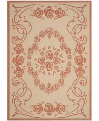 Courtyard CY1893 Natural and Terra 8' x 11' Outdoor Area Rug