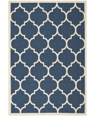 Safavieh Courtyard CY6914 Navy and Beige 6'7