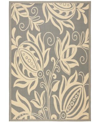 Courtyard CY2961 Gray and Natural 8' x 11' Sisal Weave Outdoor Area Rug