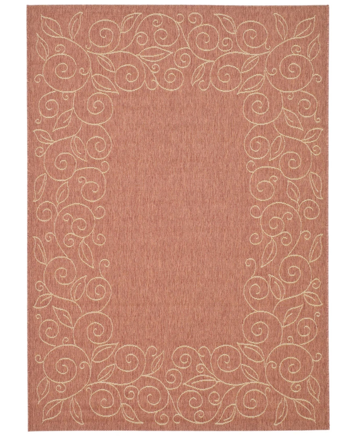 Safavieh Courtyard Terracotta and Beige 8' x 11' Outdoor Area Rug - Red