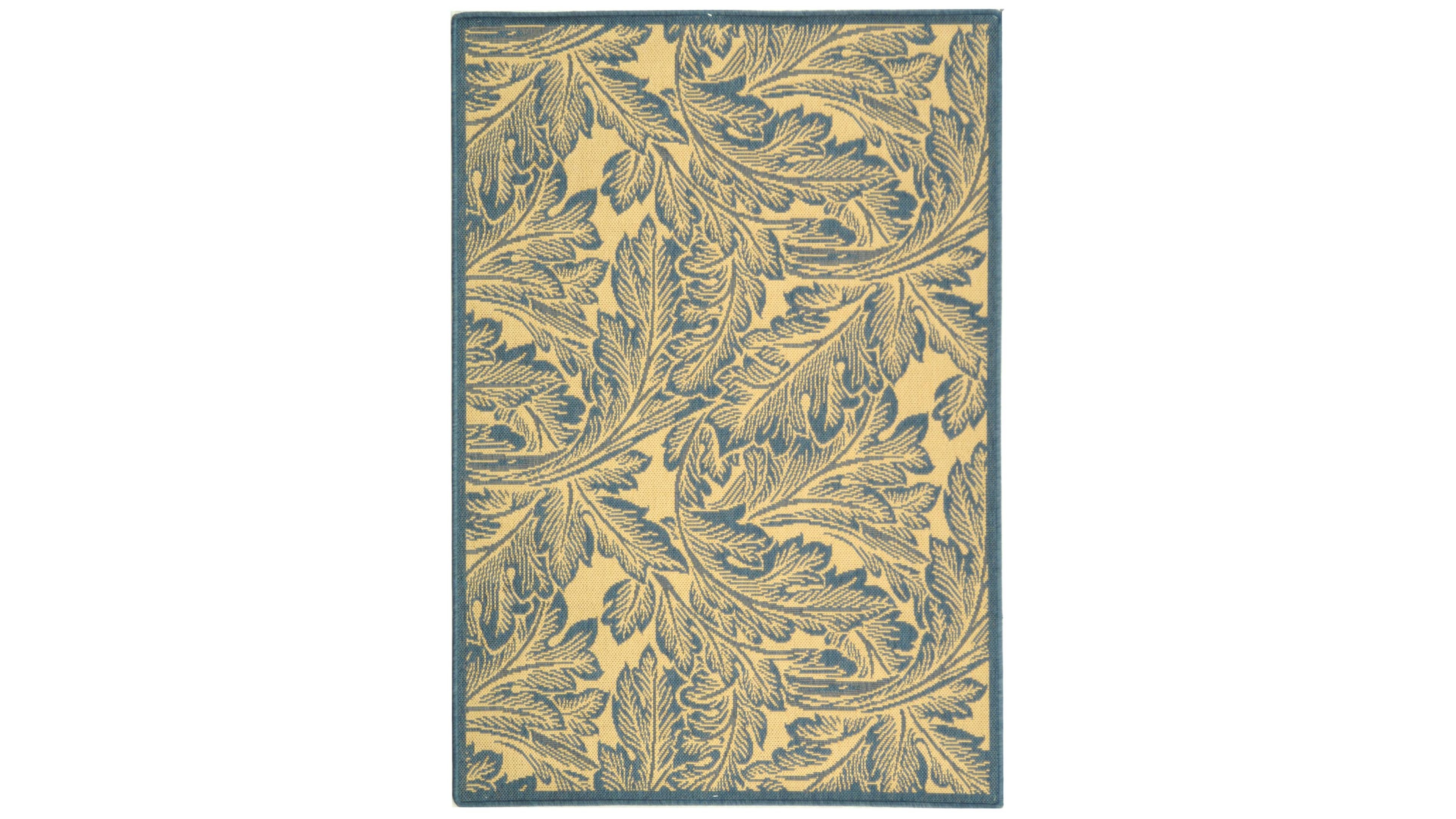 Safavieh Courtyard CY2996 Natural and Blue 8' x 11' Outdoor Area Rug
