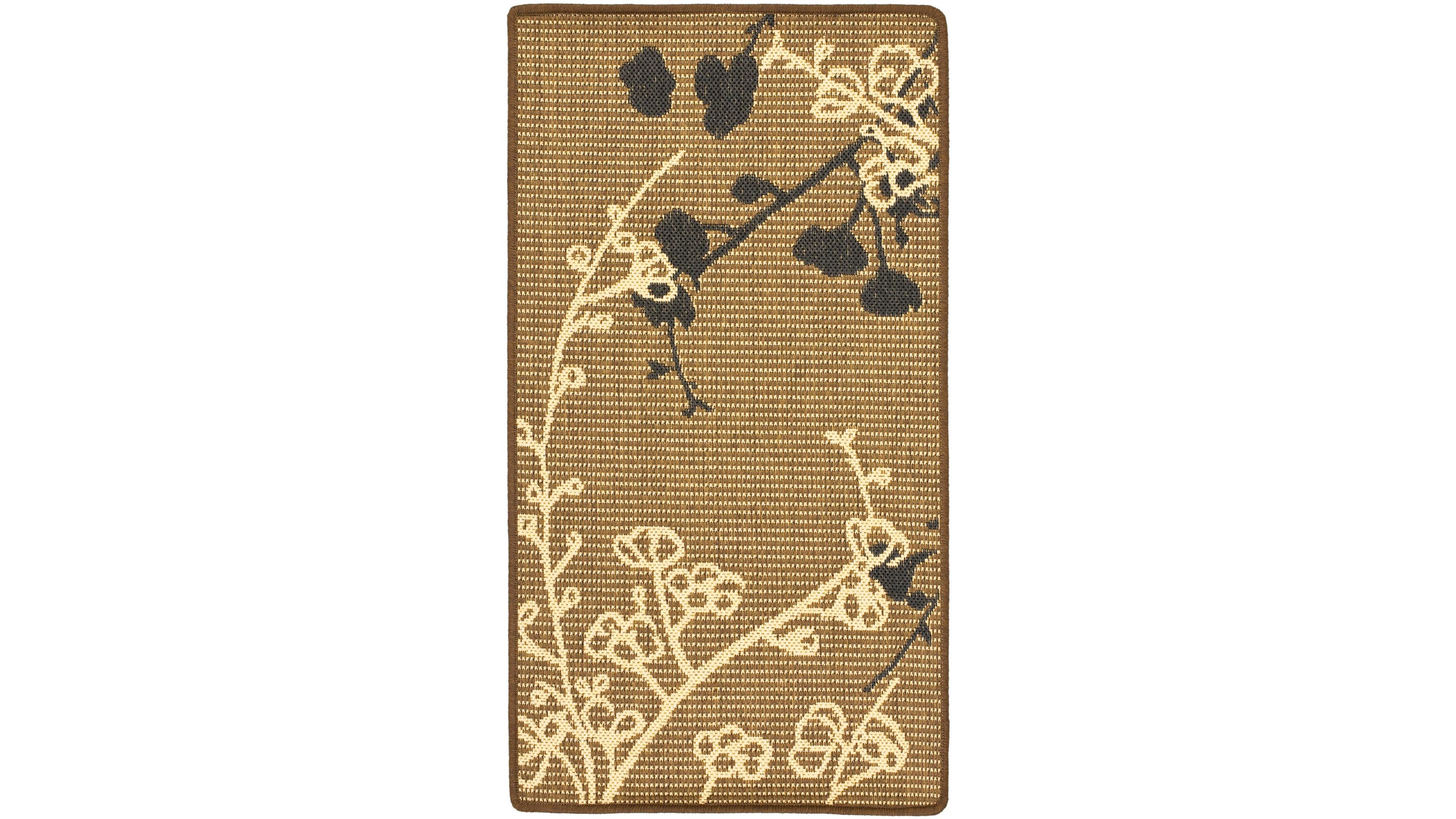 Safavieh Courtyard CY4038 Brown Natural and Black 8' x 11' Outdoor Area Rug