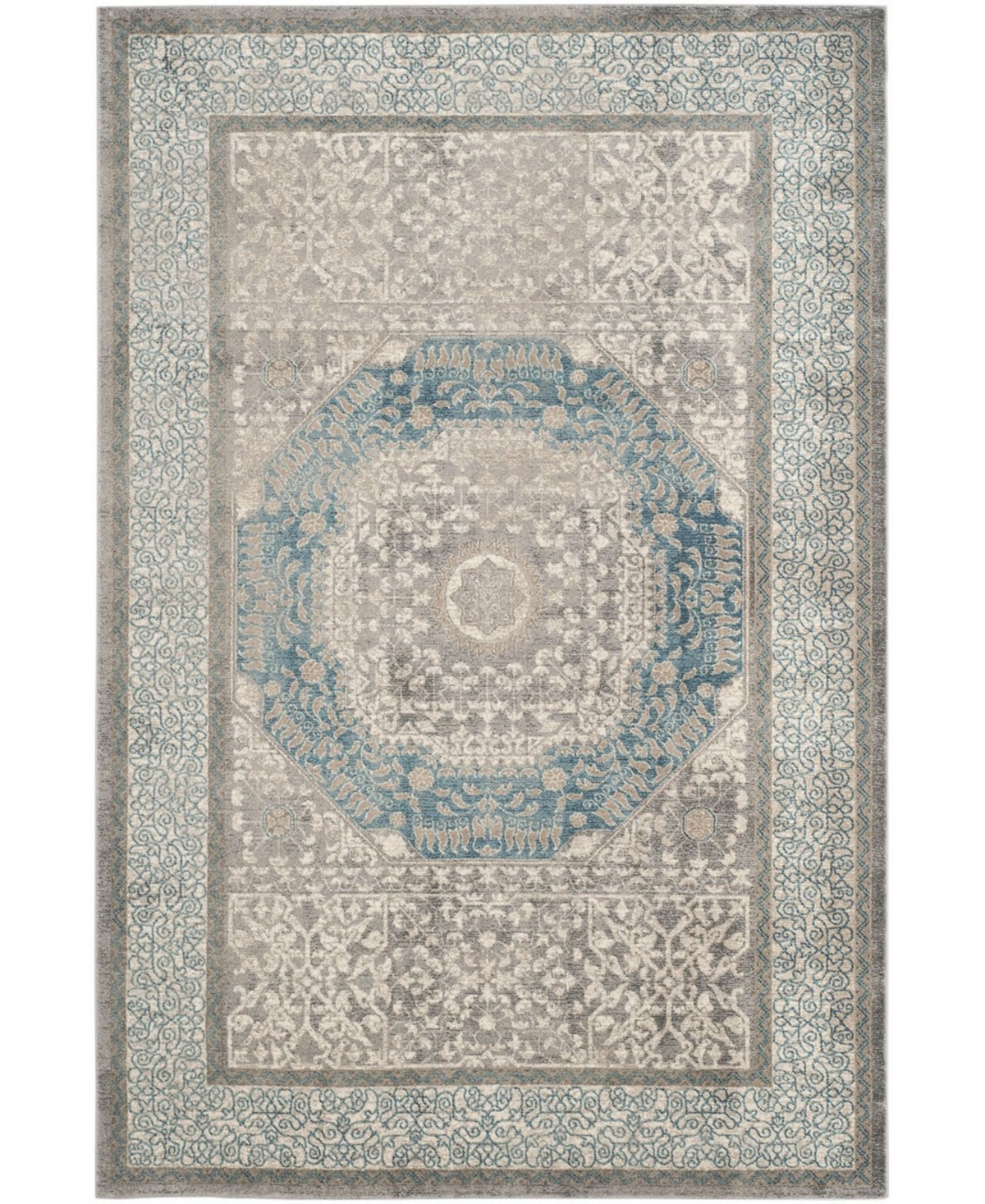 Safavieh Sofia Light Gray and Blue 10' x 14' Area Rug - Light Gray