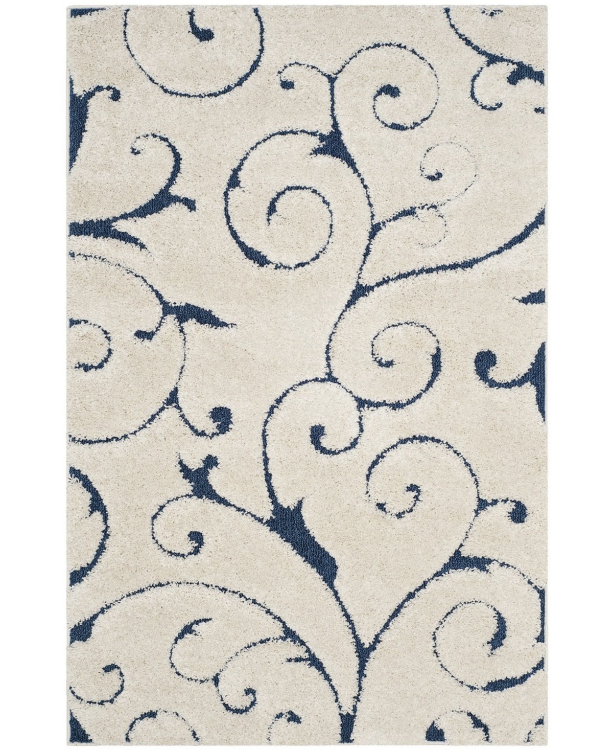 Safavieh Shag 6' x 9' Area Rug - Cream/Blue
