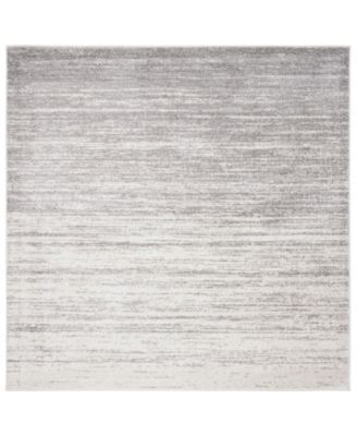 Adirondack Ivory and Silver 10' x 10' Square Area Rug