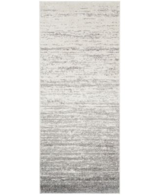 Adirondack Ivory and Silver 2'6" x 20' Runner Area Rug