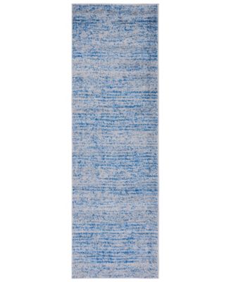 Adirondack Blue and Silver 2'6" x 20' Runner Area Rug