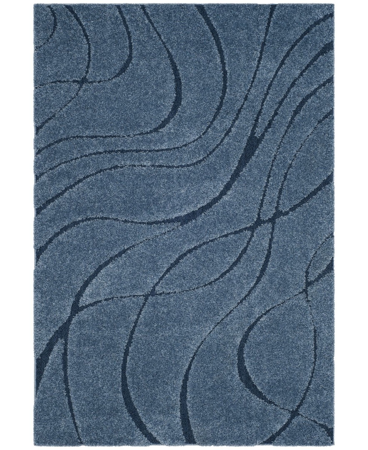 Safavieh Shag 5'3in x 7'6in Area Rug - Light Blue/Blue