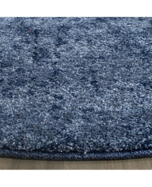 Safavieh Retro Light Blue and Blue 8' x 8' Round Area Rug