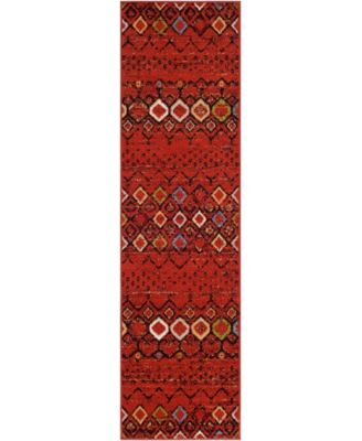Amsterdam Terracotta and Multi 2'3" x 10' Runner Outdoor Area Rug