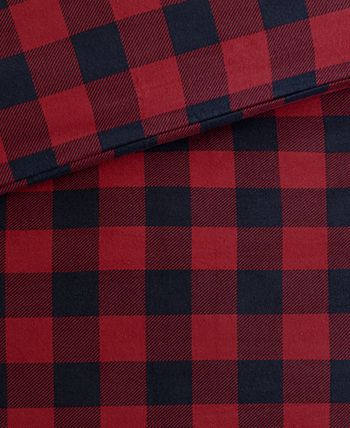 Woolrich - Flannel 3-Pc. Check Print Cotton Duvet Cover Set Collection