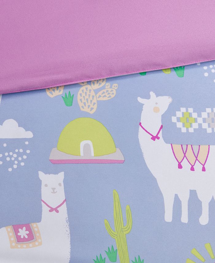 JLA Home Andes Full/Queen 4 Piece Printed Llama Comforter Set Macy's