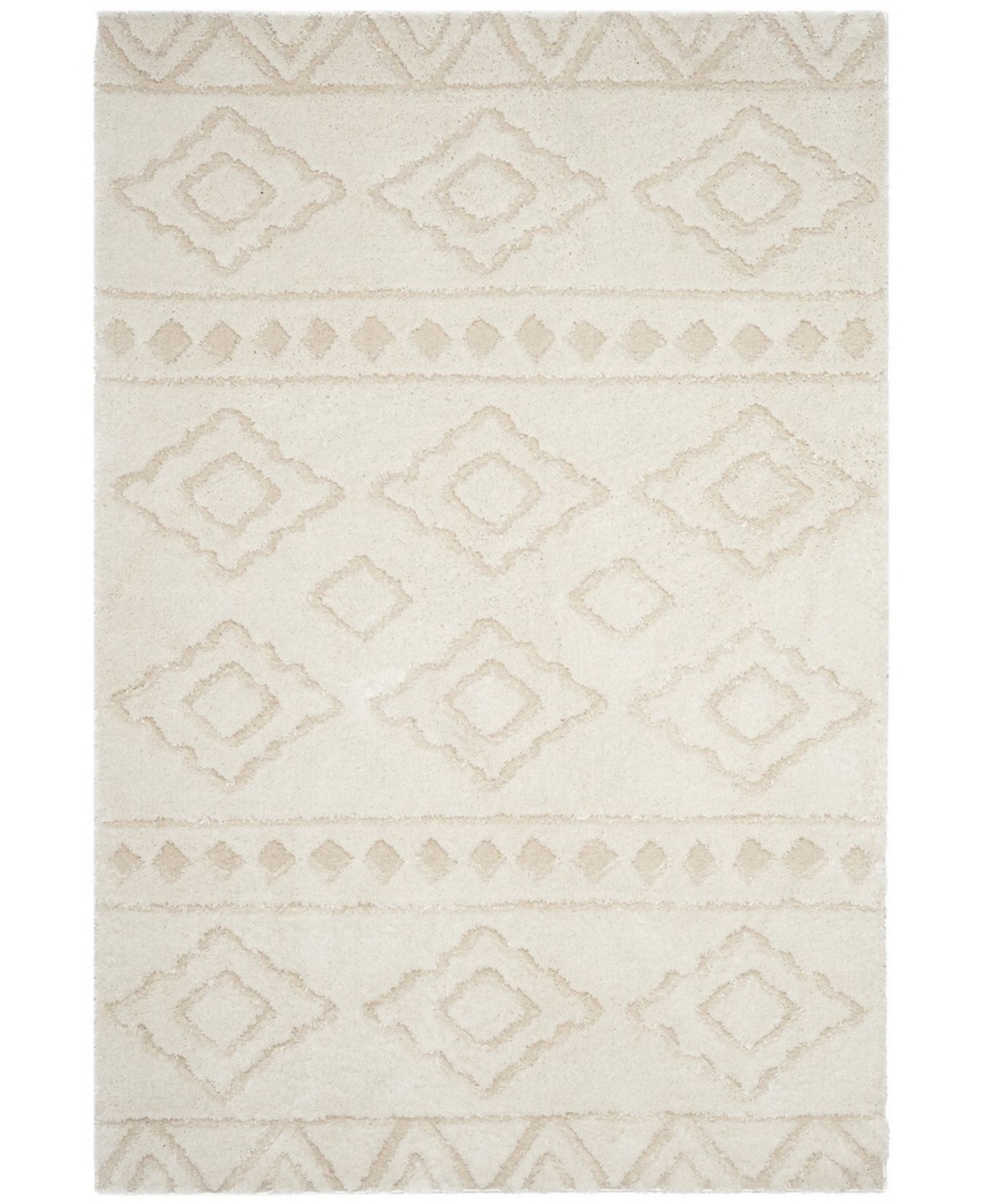 Safavieh Sparta Ivory and Beige 6'7in x 6'7in Square Area Rug - Ivory