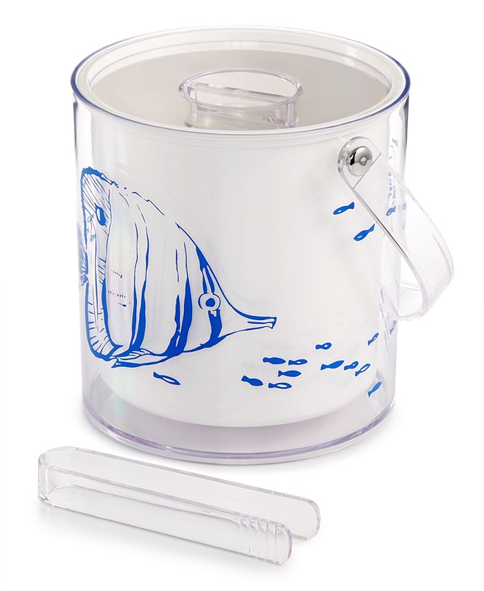 The Cellar Coastal Ice Bucket with Tongs Created for Macy s Macy s