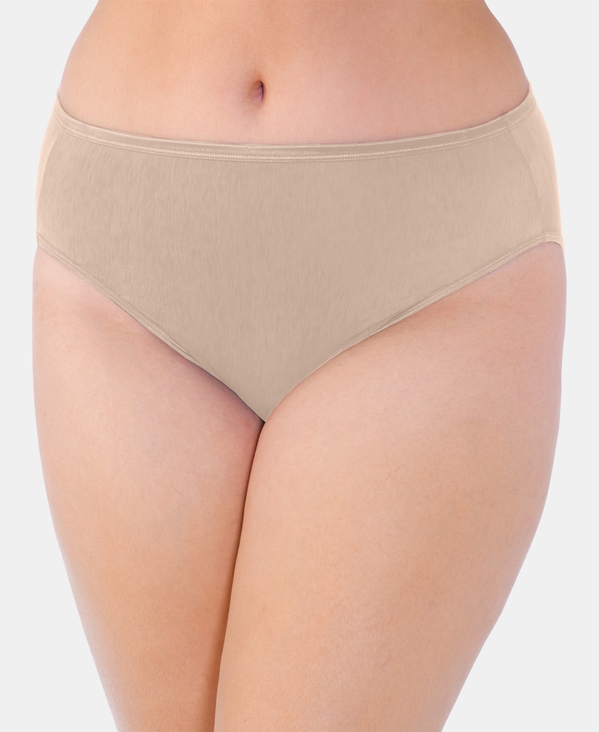 Vanity Fair Women's Illumination Plus Size High-Cut Satin-Trim Brief Underwear 13810