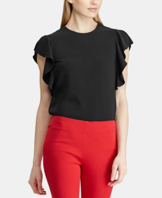 Ralph Lauren Silk Flutter Top (M)
