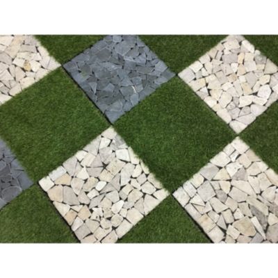 Courtyard Casual Natural Tavertine Stone Deck Tile, 6 Piece Set