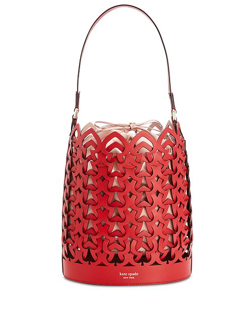 kate spade new york Dorie Woven Leather Bucket Bag & Reviews - Handbags & Accessories - Macy&#39;s
