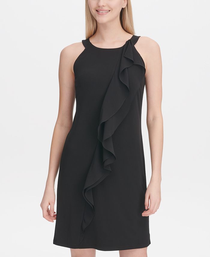Calvin Klein Ruffled Halter Dress Macy's