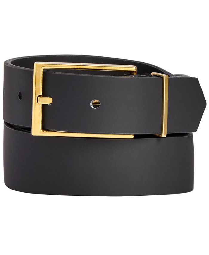 Marc Jacobs Gold Buckle Plaque Belt in Black for Men