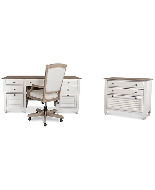 Furniture York Two Tone Home Office 3 Pc Furniture Set Two Tone