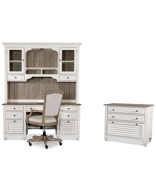 Furniture York Two Tone Home Office 4 Pc Furniture Set Two Tone