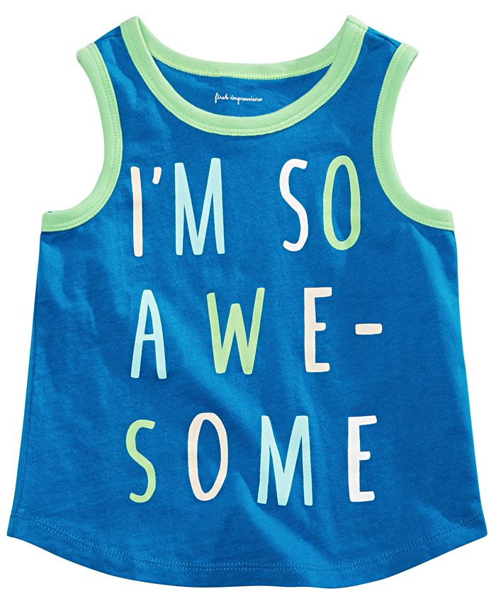 First Impressions Baby Boys So Awesome Graphic Tank Top, Created for ...