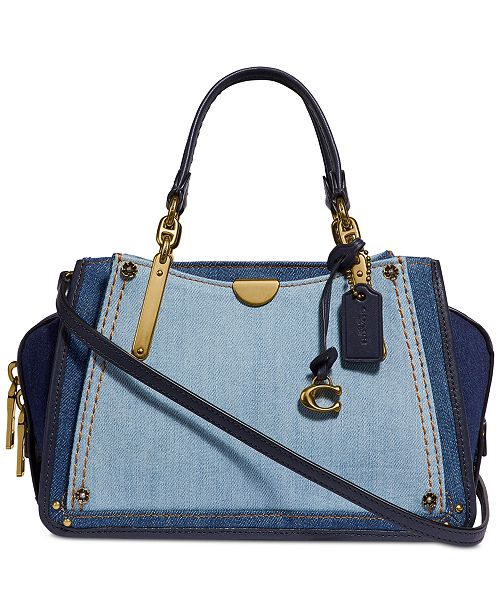 COACH Denim Colorblock Dreamer 21 Mini Satchel & Reviews Handbags