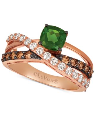 Le Vian - Pistachio Diopside (3/4 ct. t.w.) & Diamond (3/4 ct. t.w.) Ring in 14k Rose gold